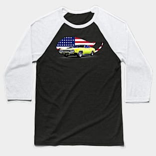 Plymouth GTX USA Print Baseball T-Shirt